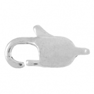Stainless Steel - Rostfreiem Stahl Schmuckzubeh&ouml;r Karabinerverschluss 11mm Silber