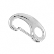 Stainless Steel - Rostfrei Stahl Schmuckzubeh&ouml;r Karabinerverschluss 16mm Silber