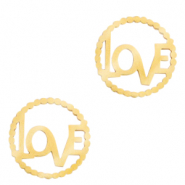 Stainless Steel - Rostfrei Stahl Anh&auml;nger/Zwischenst&uuml;ck "LOVE" Gold