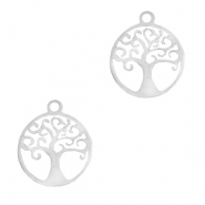 Stainless Steel - Rostfrei Stahl Anh&auml;nger Baum des Lebens Silber