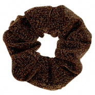 Haargummi glitzer Golden brown