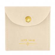 Schmuckbeutel "with love" Beige-gold