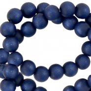 Super Polaris Perlen 6 mm rund matt Deep blue