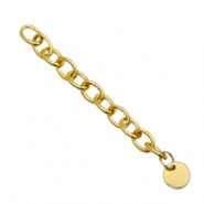 Stainless Steel - Rostfrei Stahl Schmuckzubeh&ouml;r Verl&auml;ngerungskette coin 8mm Gold