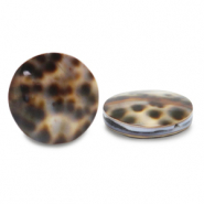 Muschel Perlen 20mm Brown