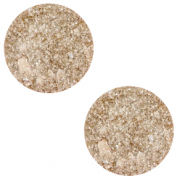 20 mm flach Cabochon Polaris Elements Goldstein Blushing peach