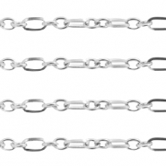 Stainless Steel - Rostfrei Stahl Schmuckzubeh&ouml;r Gliederkette Silber