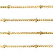 Stainless Steel - Rostfrei Stahl Schmuckzubeh&ouml;r Gliederkette Gourmet Glieder Kugel Gold