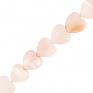 Muschel Perlen Herz Soft pink