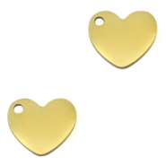 Stainless Steel - Rostfrei Stahl Anh&auml;nger Herz Gold