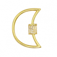 Zirkonia Verschluss Mond Gold