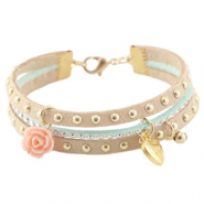 Schmucksets Imitat Wildleder mit Strass und Nieten