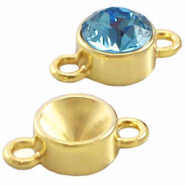Metall Zubeh&ouml;r TQ Fassung f&uuml;r Swarovski SS39 2 &Ouml;sen Gold
