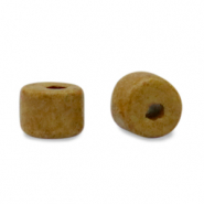 DQ Griechische Keramik Perlen 5mm Mustard brown