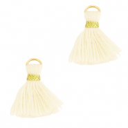 Perlen Quaste 1.5cm Gold-off white