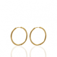 Ohrringe aus Stainless Steel - Rostfreiem Stahl Creolen 14mm Gold