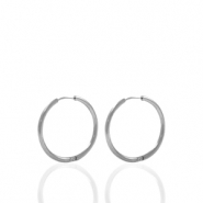 Ohrringe aus Stainless Steel - Rostfreiem Stahl Creolen 14mm Silber