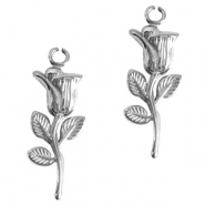 Stainless Steel - Rostfrei Stahl Anh&auml;nger Tulpe Silber