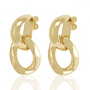 Brass TQ Metall Ohrstecker Gold