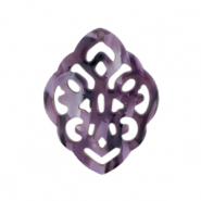 Resin Anh&auml;nger Barock Rhombus Purple