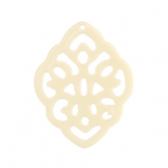 Resin Anh&auml;nger Barock Rhombus Off white