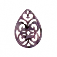 Resin Anh&auml;nger Barock Tropfen Purple
