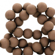 6 mm Acryl Perlen Coffee brown