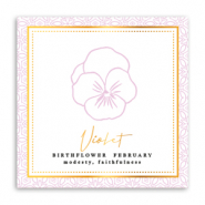 Schmuck Karten Geburtsblume Februar-Violett Lilac pink