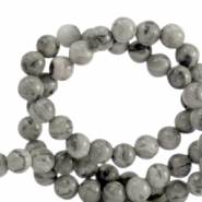 Naturstein Perlen Dolomit 4mm Marble grey