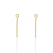Stainless Steel - Rostfrei Stahl Schmuckzubeh&ouml;r Kettelstifte 30mm Gold