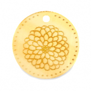 Plexx Anh&auml;nger 20mm Geburtsblume November-Chrysantheme Gold