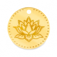 Plexx Anh&auml;nger 20mm Geburtsblume Juli-Wasserlilie Gold