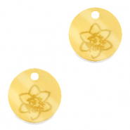 Plexx Anh&auml;nger 12mm Geburtsblume Dezember-Narzisse Gold