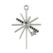 Metall Anh&auml;nger DQ Star Antik silber (Nickelfrei)