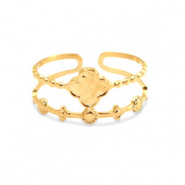 Ringe aus Stainless Steel - Rostfreiem Stahl Blume Gold