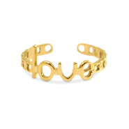 Ringe aus Stainless Steel - Rostfreiem Stahl Love Gold