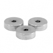 Stainless Steel - Rostfrei Stahl Perlen Disc 6mm Silber