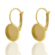 Stainless Steel - Rostfrei Stahl Schmuckzubeh&ouml;r Ohrringe f&uuml;r Cabochon 12mm Gold