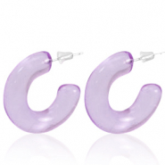 Trendy Ohrringe Creolen Lilac purple