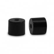 Natursteinperlen Disc 3x2mm Midnight black