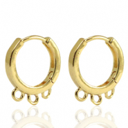Brass TQ Metall Ohrringe Creolen Gold