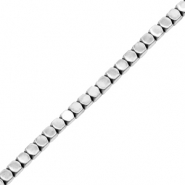 Hematite Perlen Cube 2mm Silver