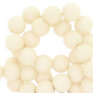 6 mm Acrylperlen matt Cashmere white