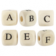 Buchstaben Perlen aus Holz Nature wood-natural