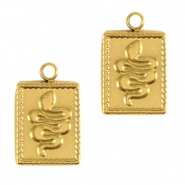 Stainless Steel - Rostfrei Stahl Anh&auml;nger Schlange Gold