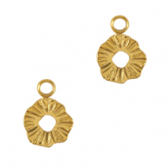 Stainless Steel - Rostfrei Stahl Anh&auml;nger 8mm Gold