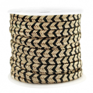 Makramee Band geflochten 4mm Gold-black