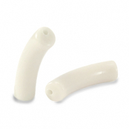 Acryl perlen Tube Off white