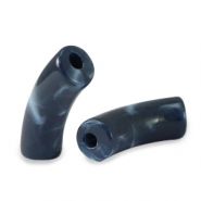 Acryl perlen Tube Dark midnight blue marble