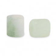 Natursteinperlen Seraphinit und Marmor disc 4x4mm Glacier green